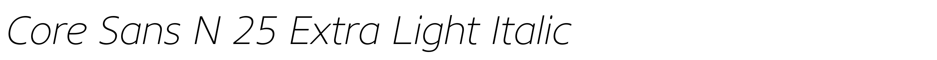 Core Sans N 25 Extra Light Italic